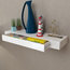 VidaXL White MDF Floating Wall Display Shelf 1-Drawer Book/DVD Storage