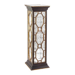 John Richard Accent Furniture 48 x 16 Eglomise Pedestal - Plant Stands And Telephone Tables