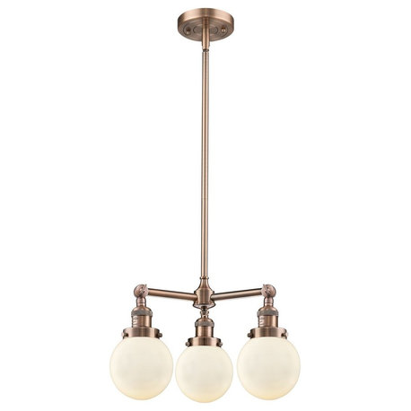 Innovations 3-LT Beacon 19" Chandelier - Antique Copper