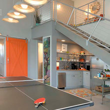 downstairs