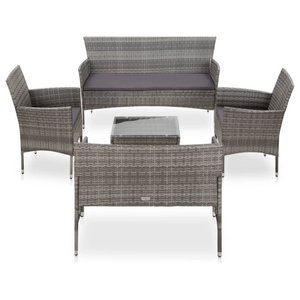 IT7001 Outdoor Rattan Furniture Sofa Set - Tropical - Outdoor Lounge Sets -  by IDEAZ International, LLC | Houzz