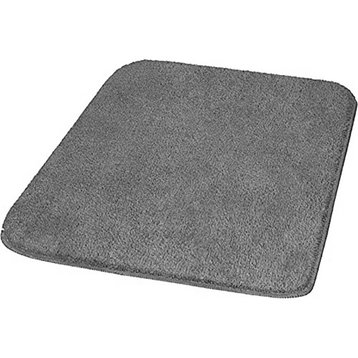 Anthracite Gray Quick Drying Microfiber Super Soft Bathroom Rug, Rumba, Medium