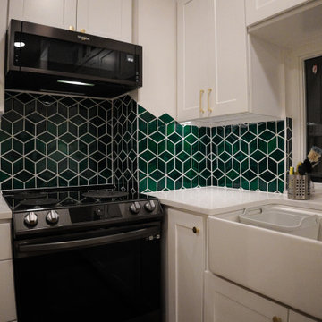 Brooklyn Brownstone Modern Luxury Green Kitchen Remodel