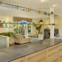 suspended glass shelves