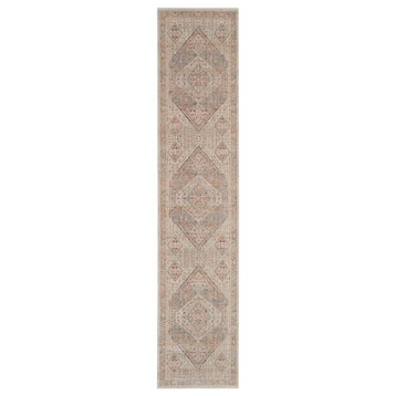 Nourison Enchanting Home 2'7" x 10' Beige/Grey Farmhouse & Country Indoor Rug