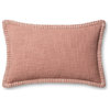Loloi PLL0109 Pink 13'' x 21'' Cover, Down Pillow