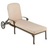 Floral Blossom Chaise Lounge Chair, Taupe