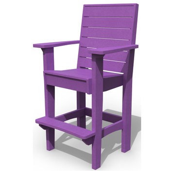 Poly Lumber Coastal Bar Chair, Purple