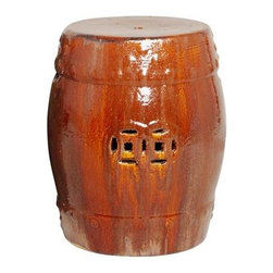 Cinnabar Classic Prosperity Garden Stool - Accent And Garden Stools