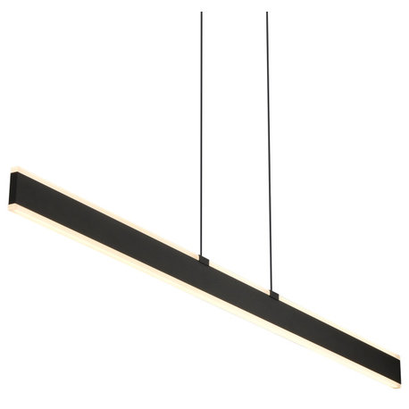 Wezen 48" ETL Certified Integrated LED Height Adjustable Chandelier, Black