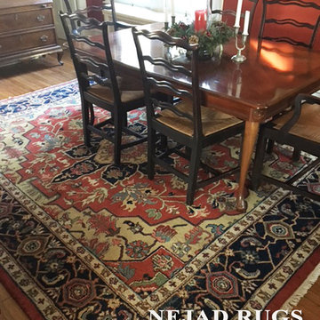 Nejad's Rust Heriz in Dining Room