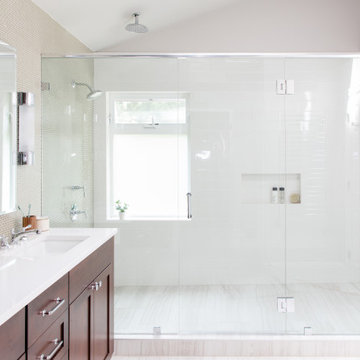 Tranquil Bathroom with a Shower for Two