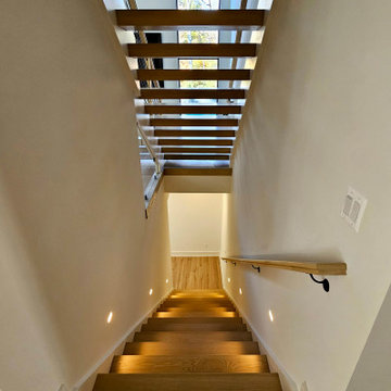 Project #111 | Open-Riser Staircase with Glass Panel Detail