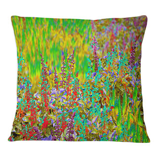 Elegant Textured Colorful Decorative Flower Throw Pillow