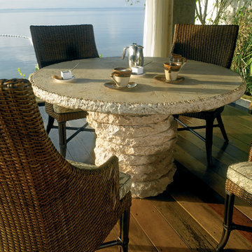 Stone Stack Outdoor Dining Table