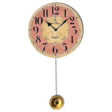 Flottant Pink Pendulum Clock 6"