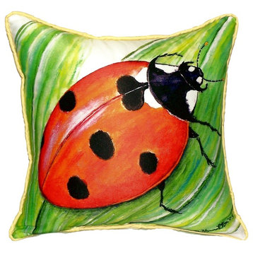 Ladybug Extra Large Zippered Pillow 22x22