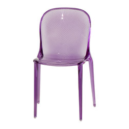 Kartell - Thalya Chair, Set of 2, Transparent Violet - Armchairs And Accent Chairs