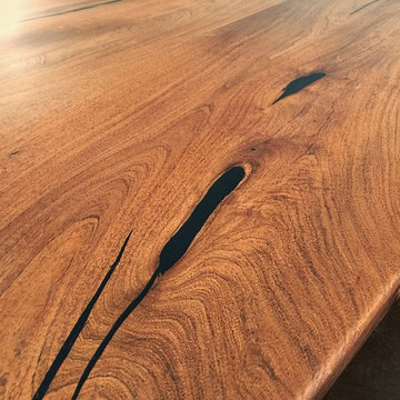 Natural Slab Mesquite Wood Dining Table