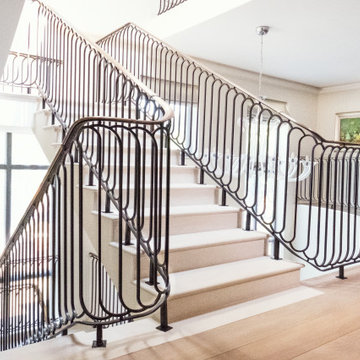 Modern Art Deco Style Stair Balustrade