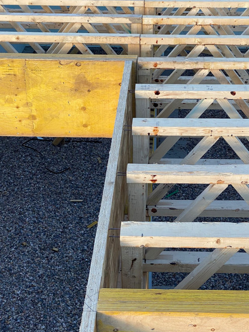 Gaps between rim boards and floor joists