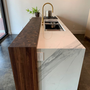 Houston, TX - Transitional - Walnut Half Pastore Butcher Block Table