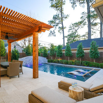 Contemporary pool beautifully transforms limited space