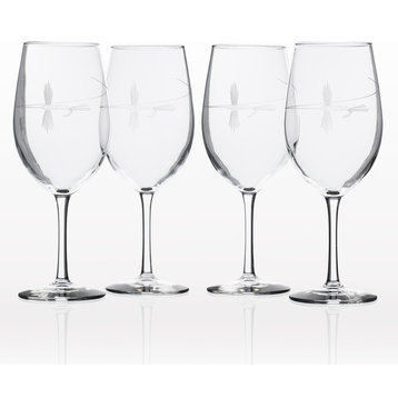 Fly Fishing All Purpose Wine Glass 18oz, Set of 4