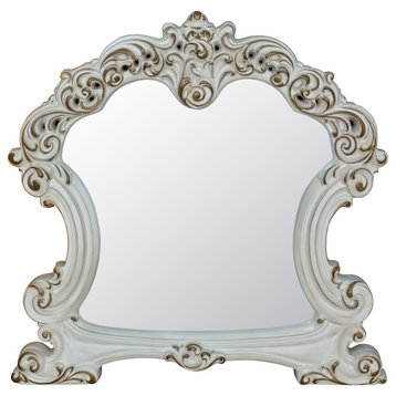 ACME Vendome Mirror in Antique Pearl Finish