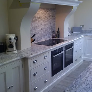 Classic cream kitchen with double beaded cabinets