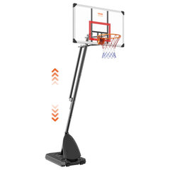 VEVOR 44 Basketball Hoop Adjustable Height Backboard System for