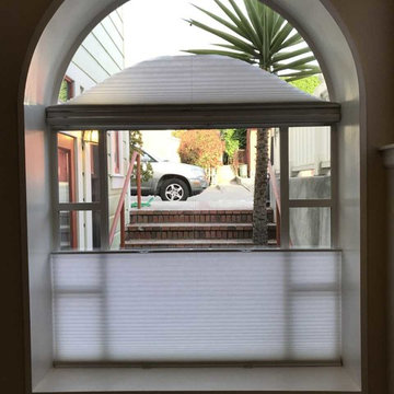 Sunset Movable Cellular Shade for Arched Window
