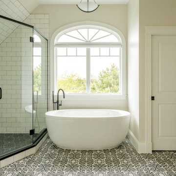 Pine Point home bathtub and shower stall