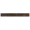 Rustic Fireplace Mantel Shelf, Dark Chocolate Oak, 36"