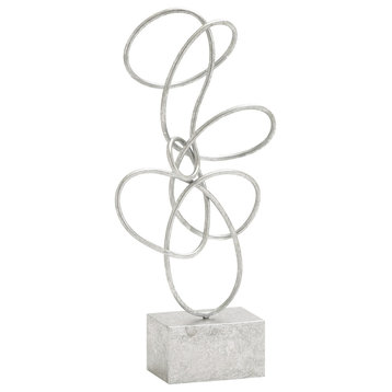 Contemporary Silver Metal Sculpture 54489