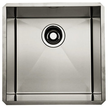 Rohl Brushed Stainless Steel 14" Undermount 16 Gauge Stainless Steel