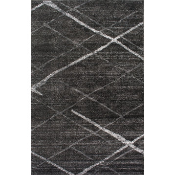 nuLOOM Thigpen Striped Contemporary Area Rug, Dark Gray, 10'x14'