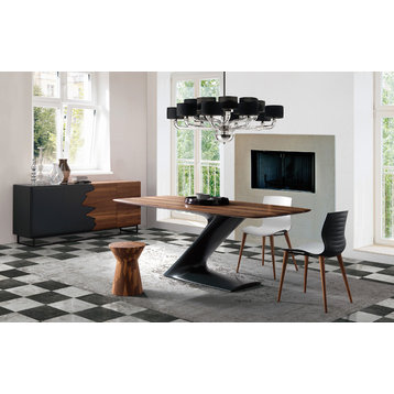 Zeta Dining Table 79" With Anthracite Base