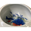 Asian Chinese Porcelain Lotus Fishes Accent Round Bowl Display Hws2591