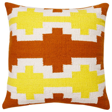 Southwestern Woven Geometric Lattice Throw Pillow, 20" x 20"