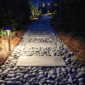 Patio Update/Reconstruction, Brick Columns, Ornamental Gates, Lighting