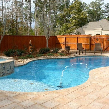 Project: Northshore, Mandeville - Raised spa, tanning ledge, Artistic Paver deck