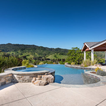 Lafayette Hillside Vanishing Edge Natural Pool
