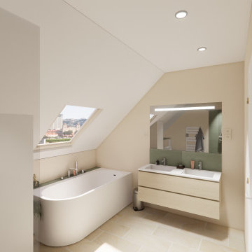 Renovation de 2 salles de bains : parentale & familiale