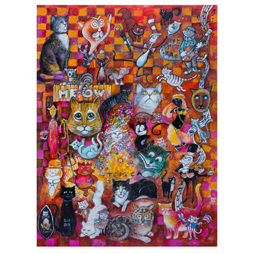 "A Collection Of Cats" by Bill Bell, Canvas Art