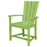 Polywood - Polywood Quattro Adirondack Dining Chair, Lime - The Quattro Adirondack Dining Chair is ideal for outdoor dining and entertaining and features curved arms and a contoured seat and back for comfort. Constructed of durable POLYWOOD lumber available in a variety of attractive, fade-resistant colors, this all-weather dining chair will never require painting, staining, or waterproofing.
