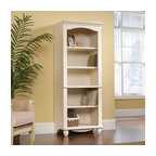 Sauder Harbor View Engineered Wood 5 Shelf Bookcase in Antiqued White