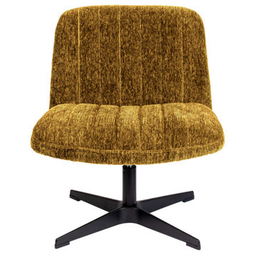 Modern Swivel Lounge Chair, DF Belmond, Yellow