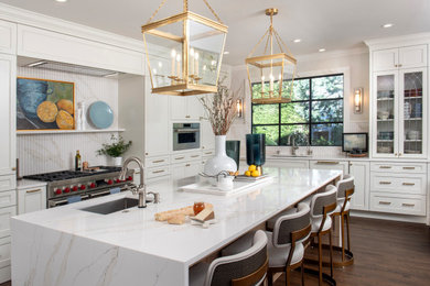 Example of a transitional kitchen design in Atlanta
