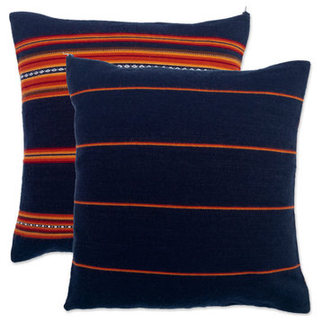 Novica Handmade Inca Comfort Alpaca Blend Cushion Covers, Pair